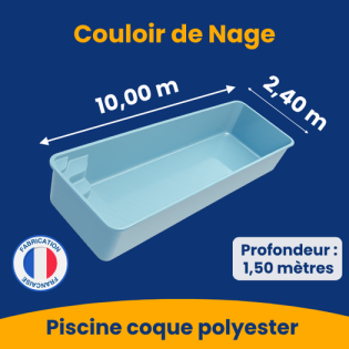 Piscine coque polyester : Couloir de nage