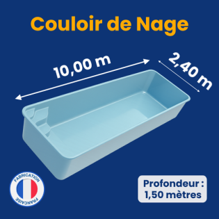 Piscine coque polyester : Couloir de nage