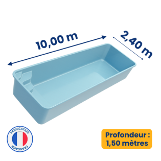Piscine coque polyester : Couloir de nage